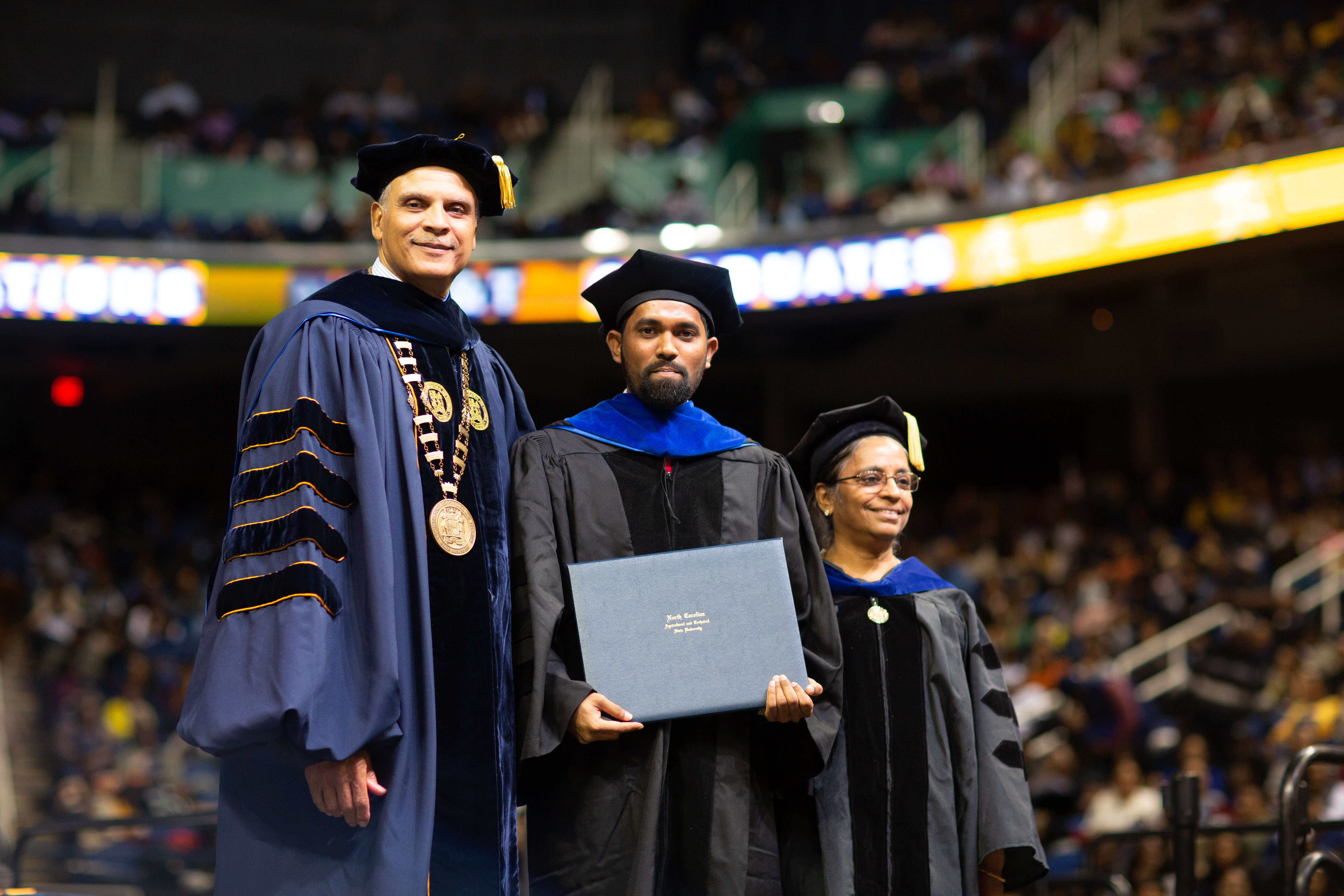 Chancellor Martin and graduate