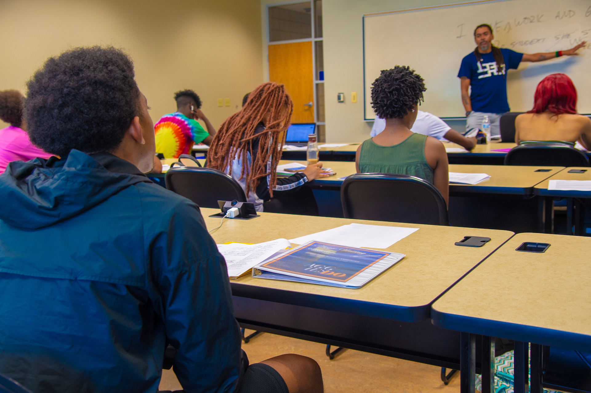 student in A&T classroom