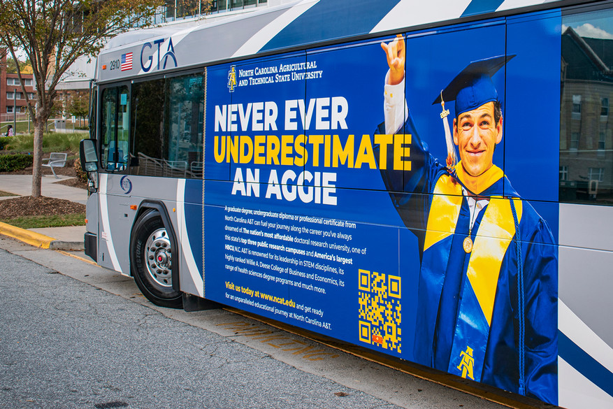 A&T Branding on Bus