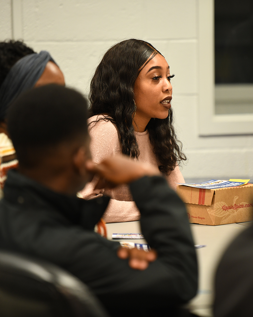 A student listens in to a workshop at engineers week