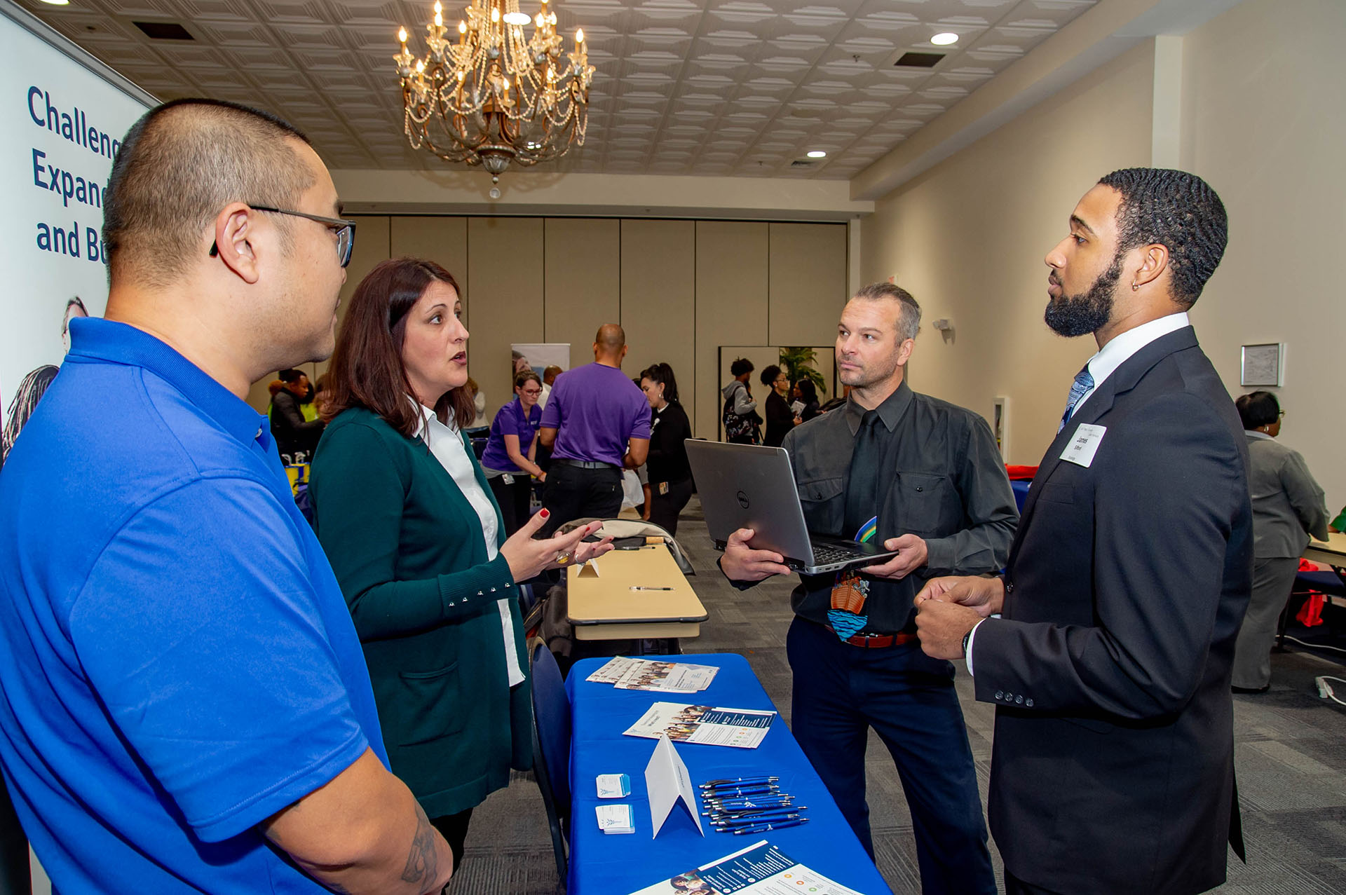 Students at career fair