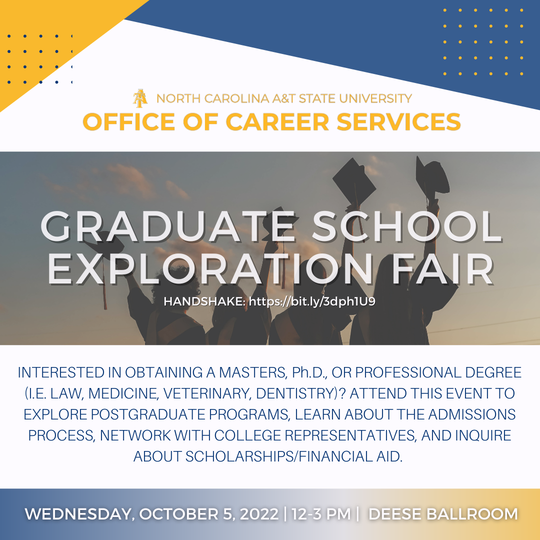 graduate school fair flyer